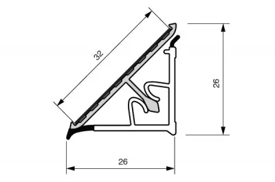137.Бортик треугольный L=4200, эшвуд