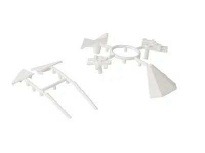 Комплект соединителей треугольного пристеночного бортика ALPHALUX(6частей), пластик, белый