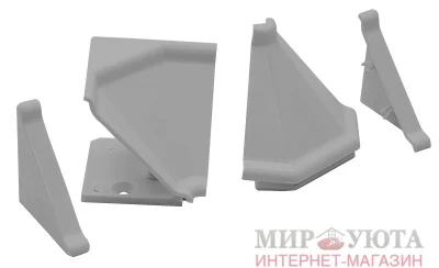 Аксессуары для треугольного плинтуса 32.01R, серый: 09.532R.GR