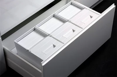 Система хранения в базу 900 (2 ведра + 2 контейнера), отделка белая