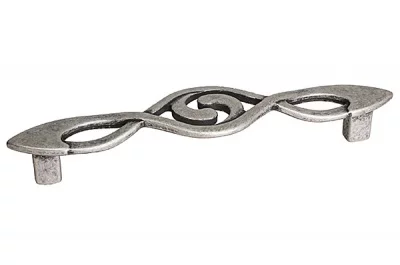 Ручка-скоба 128мм, отделка серебро античное: 9.1358.0128.17