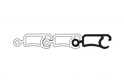 Профиль-шторка, цвет Вишня, L=2.50м