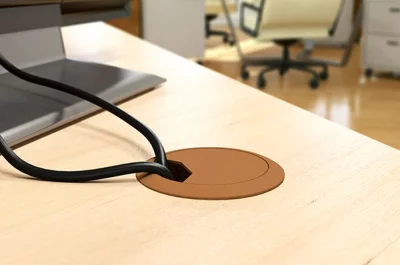 Заглушка кабель-канал, d.60, отделка светло-коричневый