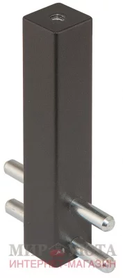 VOGUE Штангодержатель для прямоугольной штанги, центральный, серый металлик, крепление к полке: TA0213CMG