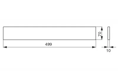 Вставка в полку, 499х70х10мм, отделка дуб