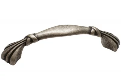 Ручка-скоба 96мм, отделка серебро старое