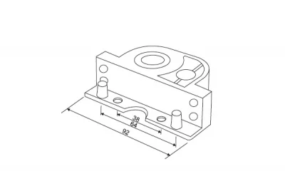 Регулируемая колёсная опора, правая, отделка чёрная