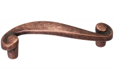 Ручка-скоба 96мм, отделка медь античная