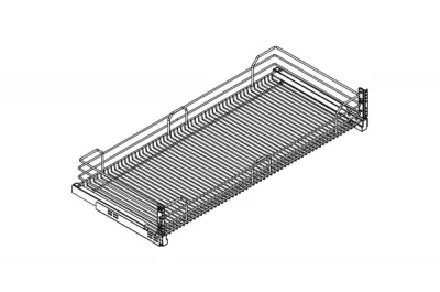 Сетка в базу 1200 выдвижная с доводчиком, отделка хром