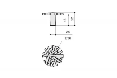 Ручка-кнопка, отделка бронза античная "Флоренция"
