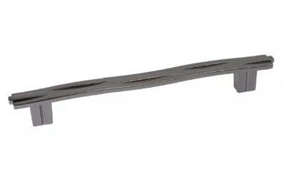 Ручка-скоба 160мм, отделка никель вороненый глянец