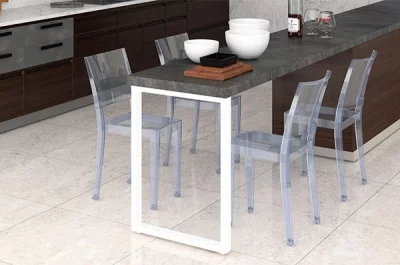 Опора для стола Мадрид l.595, h.870, отделка белый бархат (матовый)