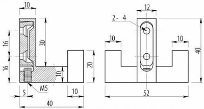 GTV: Мебельный крючок K2202, хром WZ-K2202-01