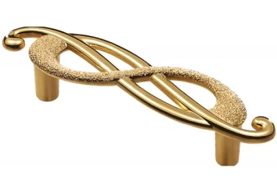 Ручка-скоба 64мм (правая), отделка золото императорское