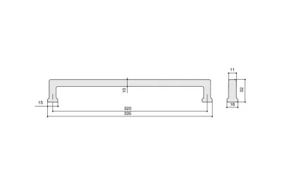 Ручка-скоба 320мм, отделка старое серебро