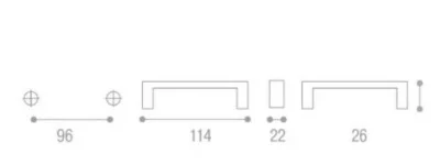Giusti: Ручка металлическая со вставкой "Золото на красном" - M28.21.A5.D1G