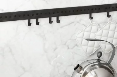 Рейлинг перфорированный l.600мм, отделка черный бархат (матовый)