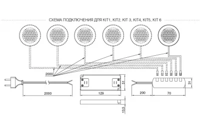 Комплект из 1-го светильника LED Metris V12, 3050-3250K, отделка никель глянец