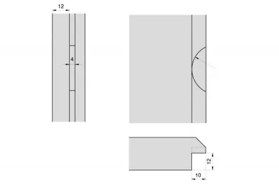 Петля декоративная врезная, отделка бронза античная