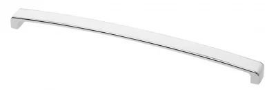 Ручка мебельная MONZA C=384 мм, хром / белая GTV UZ-MONZA384-10