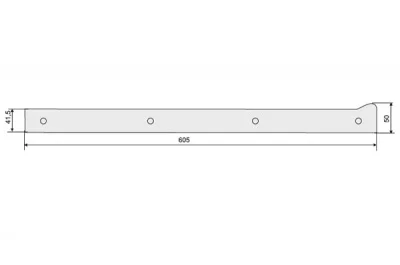 Профиль торцевой для столешниц Н40, правый, алюминий анодированный