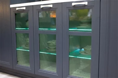 Комплект заглушек для профиля LED подсветки, отделка алюминий матовый (RAL 9006)