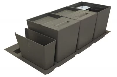 Система хранения в базу 900 (2 ведра + 2 контейнера), отделка орион серый