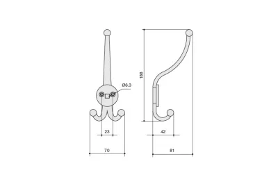 Вешалка, отделка железо