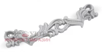 Ручка-скоба 96мм белый/серебро винтаж: WMN.631.096.00V4