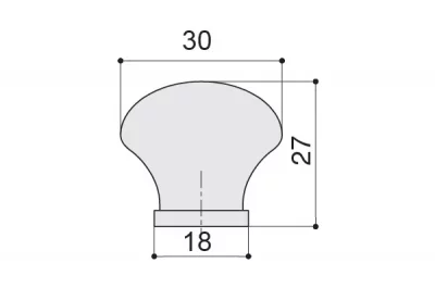 Ручка-кнопка, отделка бронза античная + керамика &quot;коричневый цветок&quot;