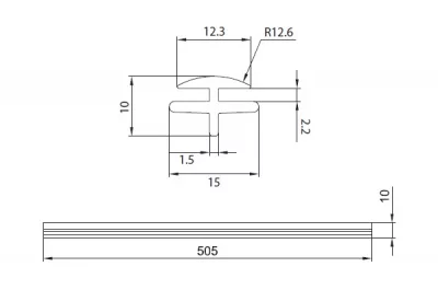 Профиль соединительный для ёмкостей, цвет белый