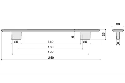 Ручка-скоба 192-160мм, отделка каньон