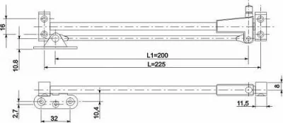 GTV: Кронштейн барный - левый коричневый MR-SPG-B-L00