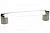 Ручка-скоба 160мм, отделка никель матовый + транспарент прозрачный