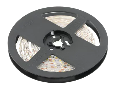 GTV: Светодиодная лента Flash 2835, 600 LED теплый белый, 60W без силикона 10mm, 5m, 12V (2 кабеля): LD-2835-600-20-CB