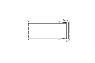 1330 Торцевая заглушка для цоколя ПВХ, L=4000, орех рустикальный