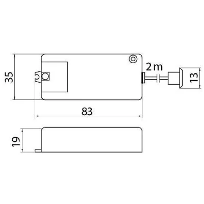 GTV: Датчик движения - выключатель для шкафов, 100-240V, 500W AE-WBEZDB-10S