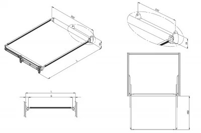 Рамка выдвижная для подвесных сеток шириной 740-910