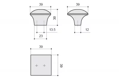Ручка-кнопка, отделка железо