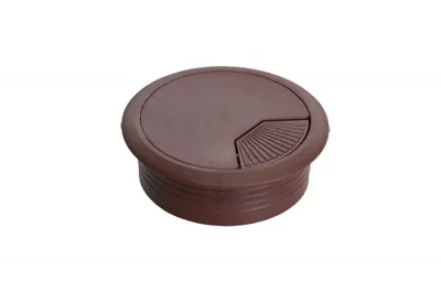 Заглушка кабель-канал, d.60, отделка темно-коричневый