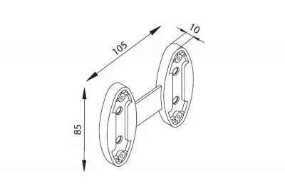 Расширитель для выдвижных элементов, отделка коричневая