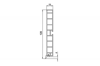 0418 Цоколь ПВХ H.120, L=4000, белый глянец