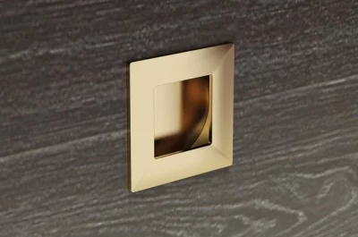 Ручка врезная, отделка золото глянец