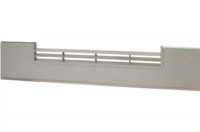 0100 Решётка вентиляционная для цоколя ПВХ H.120, L=600, под рифлёный алюминий NEW