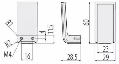 GTV: Ручка мебельная MONZA C=16 мм, хром/белая UZ-MONZA16-10
