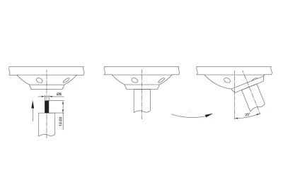 Крепление ноги стола Twister, цвет черный