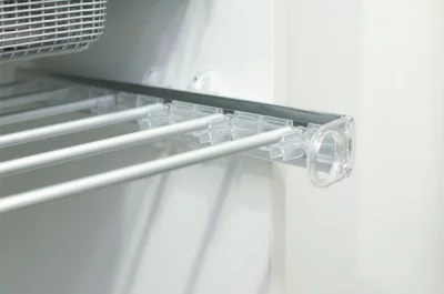 Рамка выдвижная с держателями для брюк, 570-1000мм, отделка алюминий полированный + транспарент