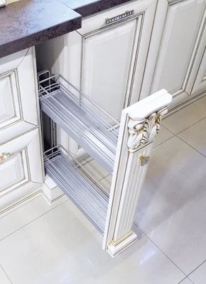 Kessebohmer: Бутылочница отделка «ТИТАН» для фасада шириной 150мм