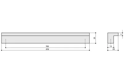 Ручка-скоба 192мм, сталь нержавеющая
