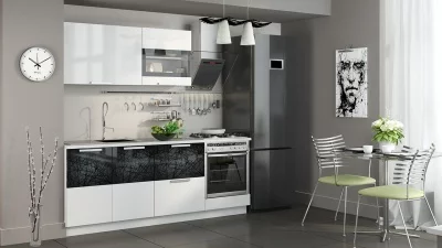 Кухонный гарнитур длиной - 210 см (со шкафом НБ)